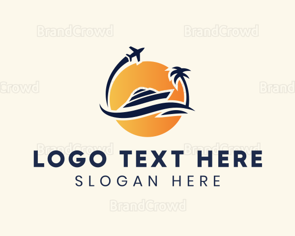 Airplane Ship Travel Logo