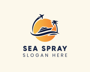 Airplane Ship Travel logo design