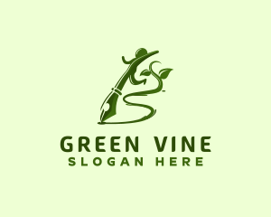 Vine - Pen Writer Vine logo design