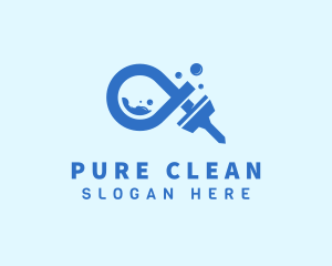 Cleaning Water Squeegee logo design