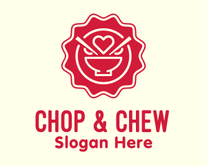 Love - Lovely Chopstick Bowl logo design