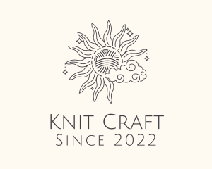 Sun Cloud Yarn Fashion logo design