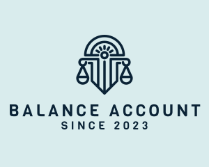 Account - Legal Pillar Scales logo design