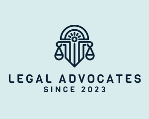 Legal Pillar Scales logo design