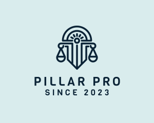 Legal Pillar Scales logo design