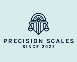 Scales - Legal Pillar Scales logo design