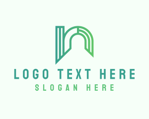 Startup Generic Arc Letter N logo design