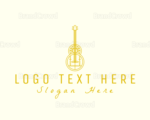 Ornate Elegant Guitar Logo