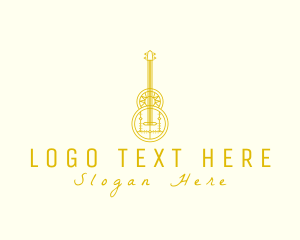 Old School - Ornate Elegant Guitar logo design