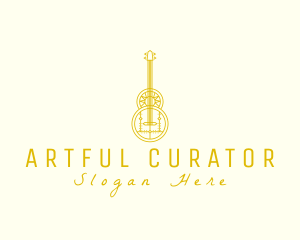 Ornate Elegant Guitar logo design