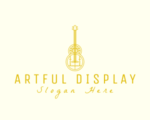 Ornate Elegant Guitar logo design