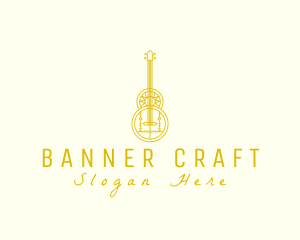 Ornate Elegant Guitar logo design