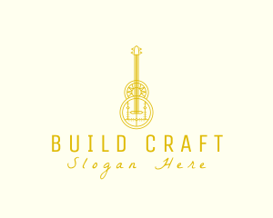 Ornate Elegant Guitar logo design