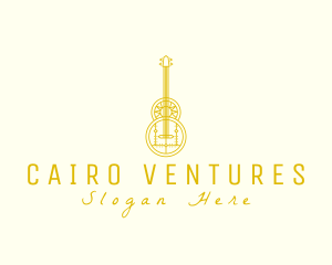 Ornate Elegant Guitar logo design