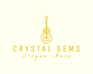 Ornate Elegant Guitar logo design