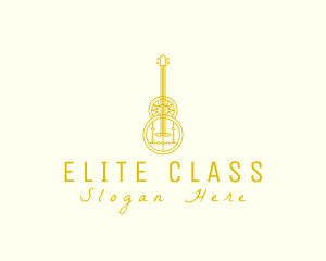 Ornate Elegant Guitar logo design