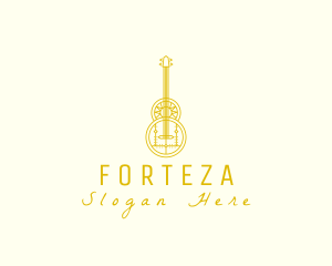 Ornate Elegant Guitar logo design