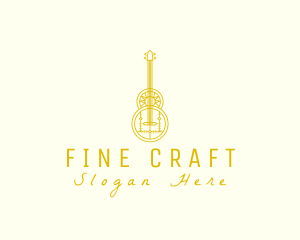 Ornate Elegant Guitar logo design