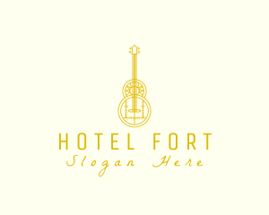 Ornate Elegant Guitar logo design