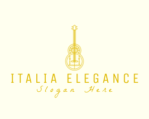 Ornate Elegant Guitar logo design