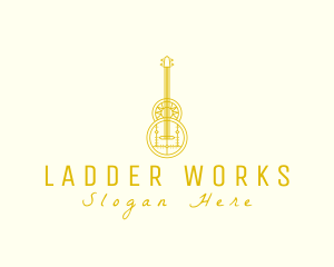 Ornate Elegant Guitar logo design