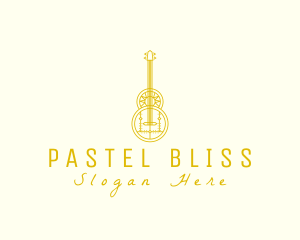 Ornate Elegant Guitar logo design