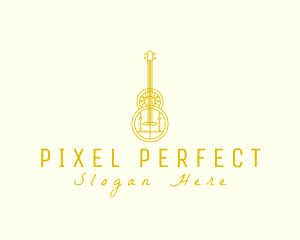 Ornate Elegant Guitar logo design