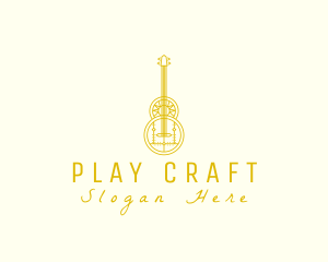 Ornate Elegant Guitar logo design