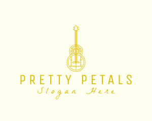 Ornate Elegant Guitar logo design