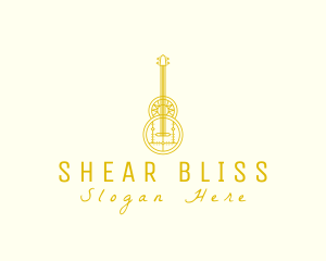 Ornate Elegant Guitar logo design