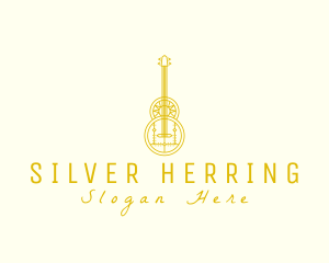 Ornate Elegant Guitar logo design