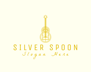 Ornate Elegant Guitar logo design