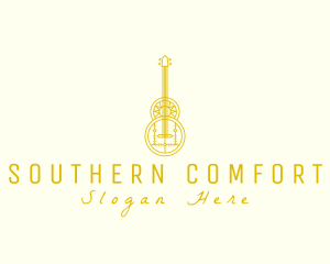 Ornate Elegant Guitar logo design