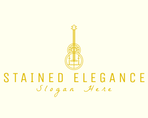 Ornate Elegant Guitar logo design