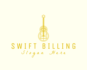 Ornate Elegant Guitar logo design