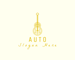 Antique - Ornate Elegant Guitar logo design