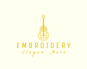 Ornate Elegant Guitar logo design