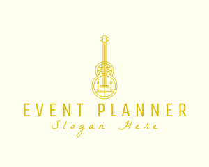 Musical Instrument - Ornate Elegant Guitar logo design