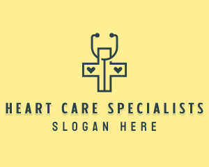 Cardiologist - Stethoscope Medical Clinic logo design