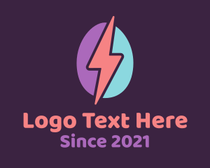 Lightning Bolt - Thunder Egg Bolt logo design