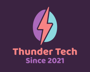 Thunder Egg Bolt logo design