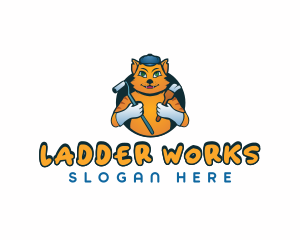 Renovation Painter Cat logo design