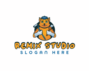 Renovation Painter Cat logo design