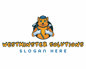 Renovation Painter Cat logo design