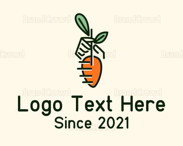 Farmer Hand Carrot Logo
