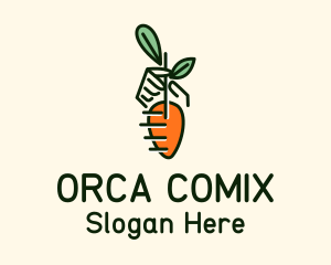 Farmer Hand Carrot Logo