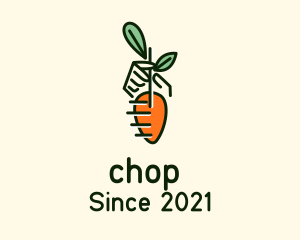 Agriculture - Farmer Hand Carrot logo design