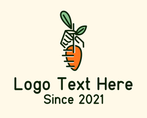 Farmers Market - Farmer Hand Carrot logo design