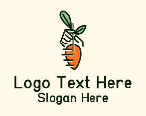 Farmer Hand Carrot Logo