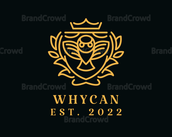 Royal Owl Bird Crest Logo